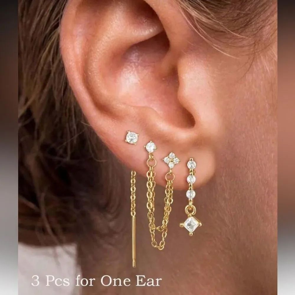 Chic Gold Chain set Earring N1238